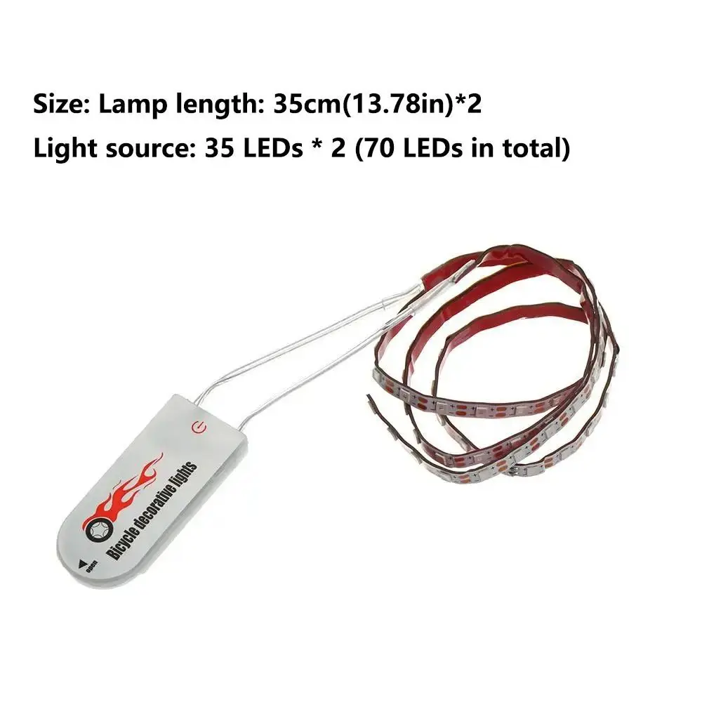 Set de dos tiras LED de 35 cm cada una para bicicleta