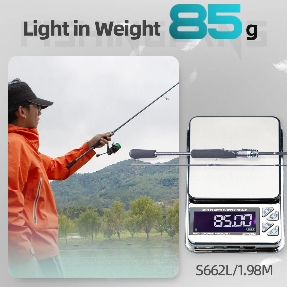 Detalle del blank de carbono T1100 + M40X de la caña FISHINGFANS