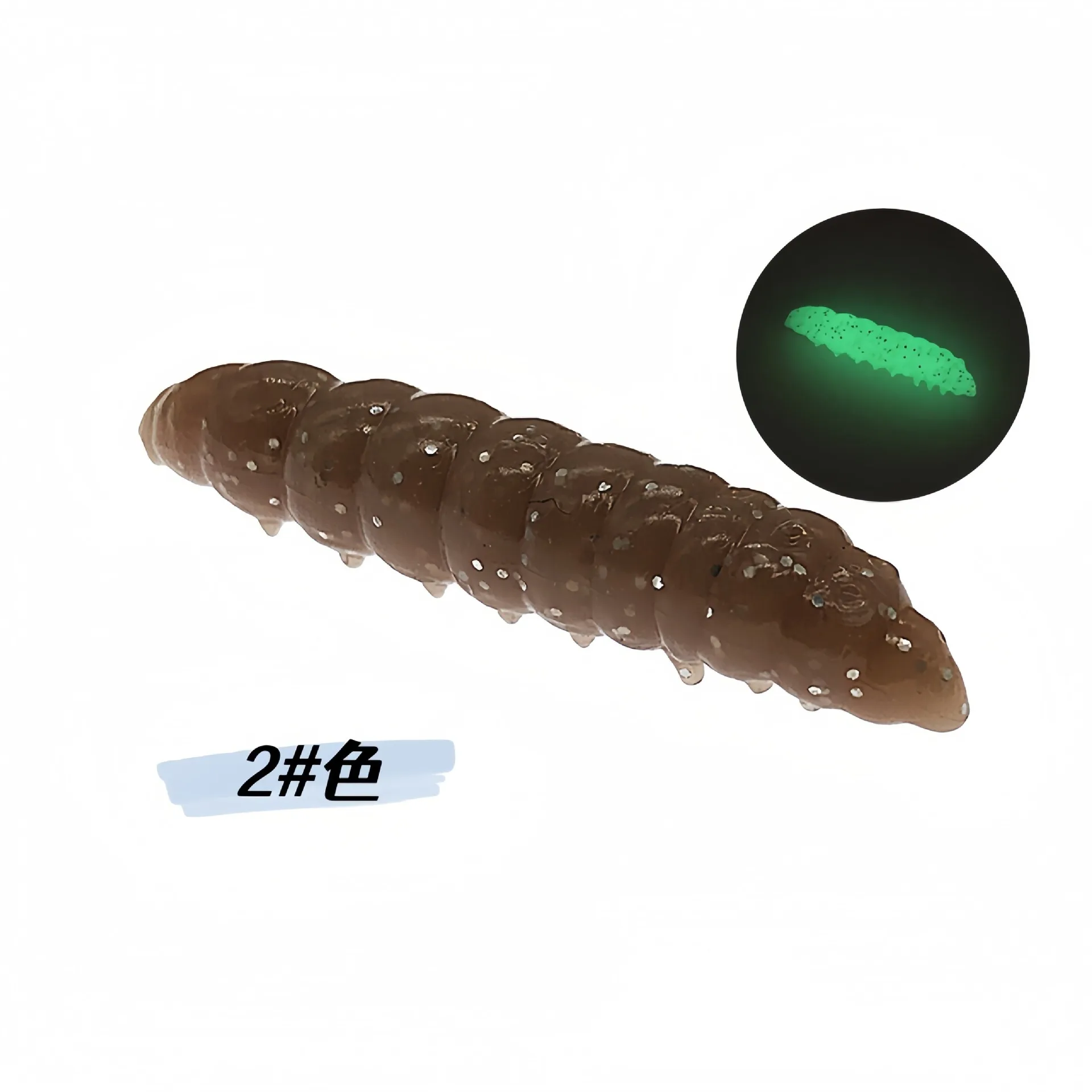 Señuelos blandos luminosos tipo larva