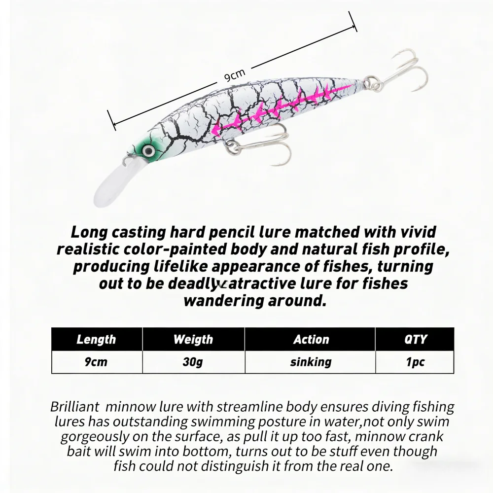MUKUN Wobbler Minnow hundible – señuelo duro para pesca marina - imagen 4
