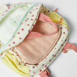 Mochila infantil personalizada con nombre y bordado de fresa