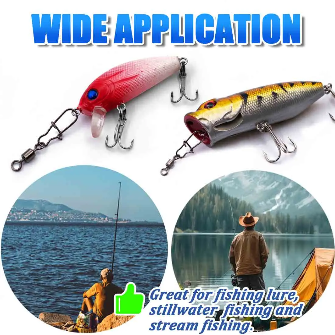 Snap Giratorio Duo Lock FishTrip – Acero inoxidable con níquel negro - imagen 4