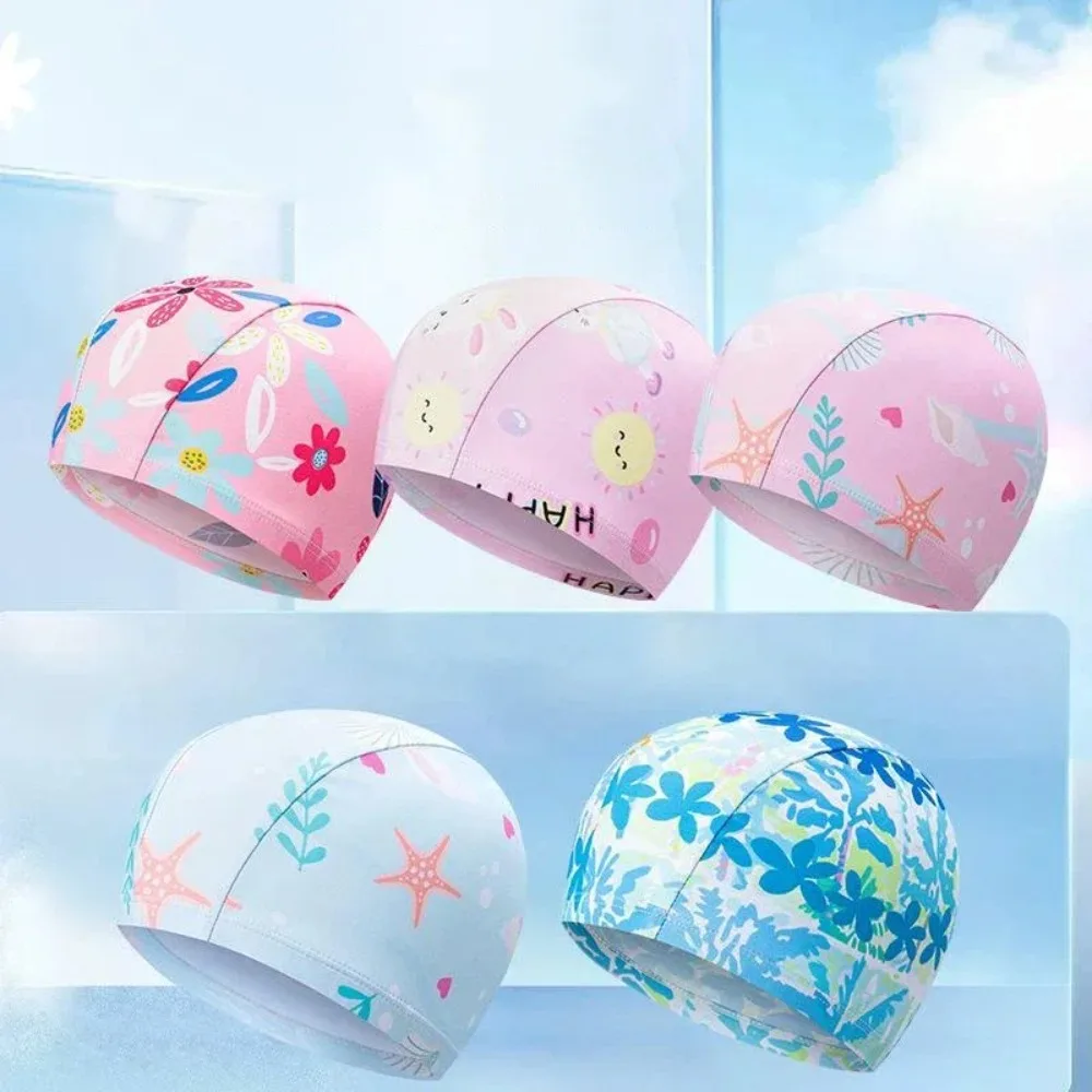 Gorro de natación infantil impermeable de poliéster con dibujos - imagen 4