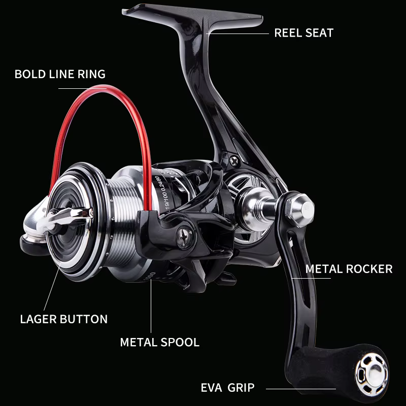 Carrete de pesca Billings bobina baja/alta metálica para dulce y salada - imagen 4