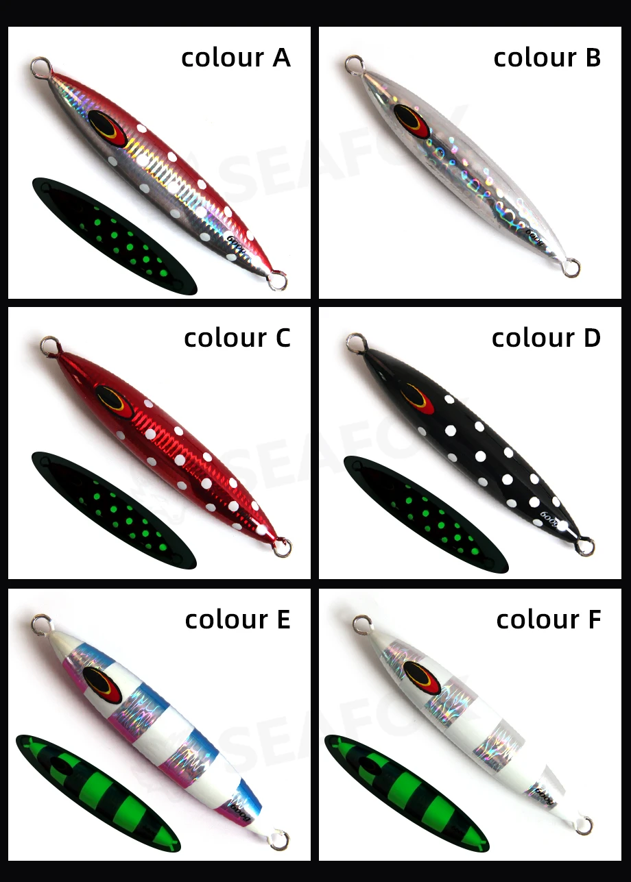 SEAFOX jigging señuelo metálico para atún y pez rey en agua salada - imagen 3