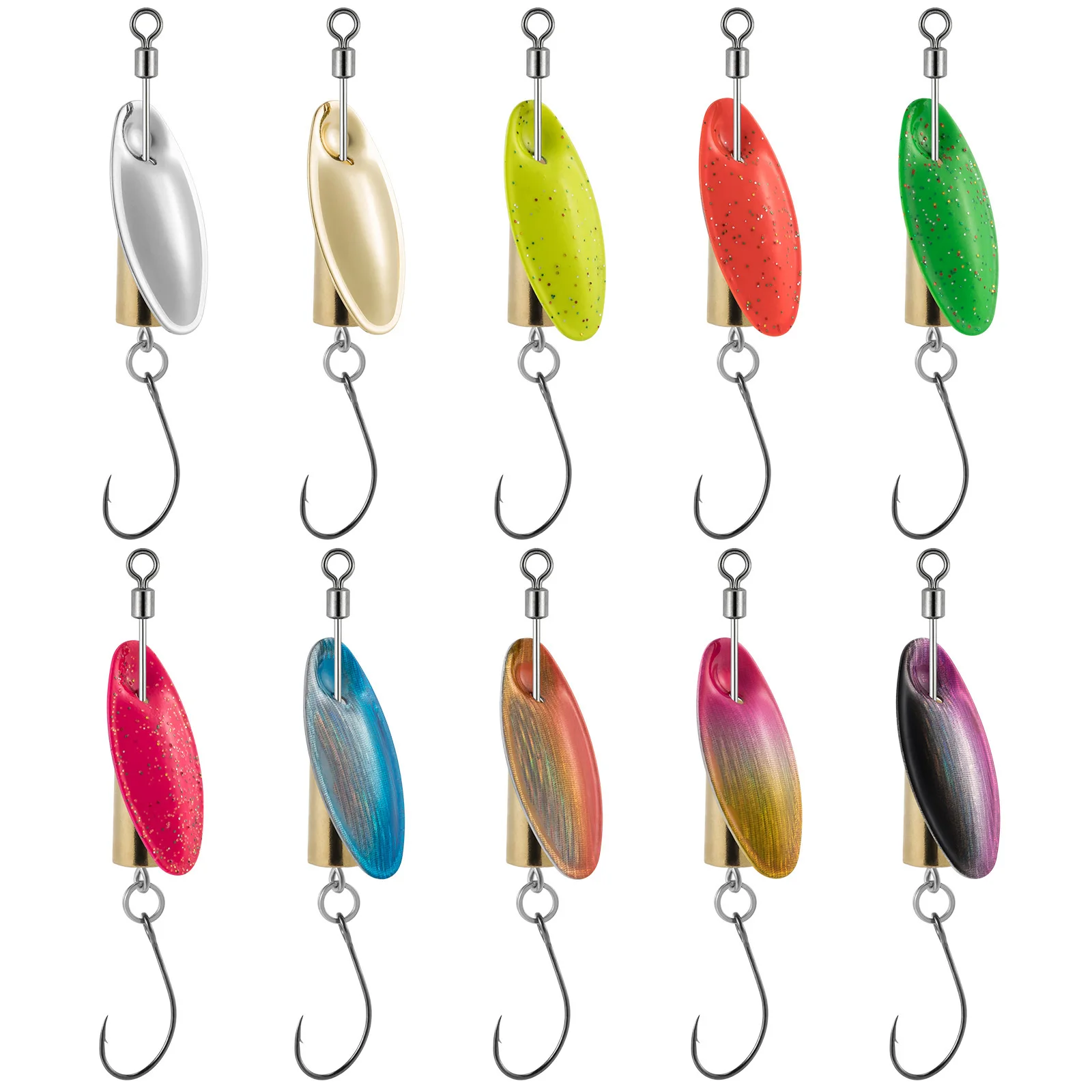 Spinner Metal 3,5g-7,5g para trucha – Señuelo giratorio tipo cuchara wobbler - imagen 4