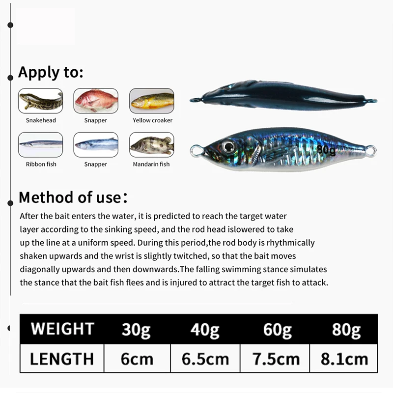 Set de 4 señuelos 3D Wobbler Bait Noctilucent en diferentes pesos