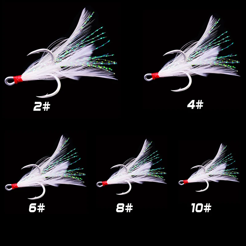 Anzuelos triples con plumas PROBEROS – acero carbono resistente - imagen 4