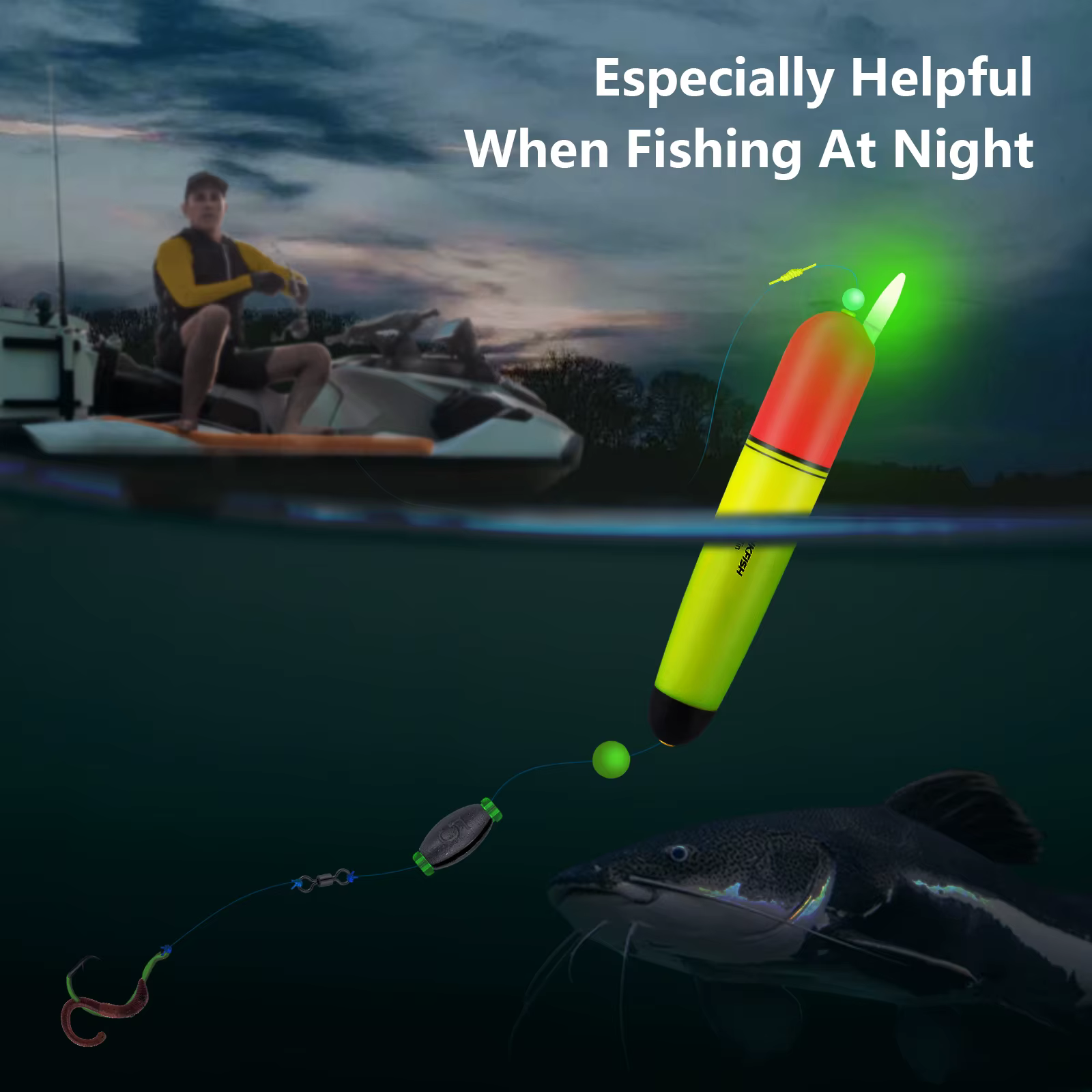 Thkfish Flotadores LED Deslizantes para Pesca Nocturna - imagen 4