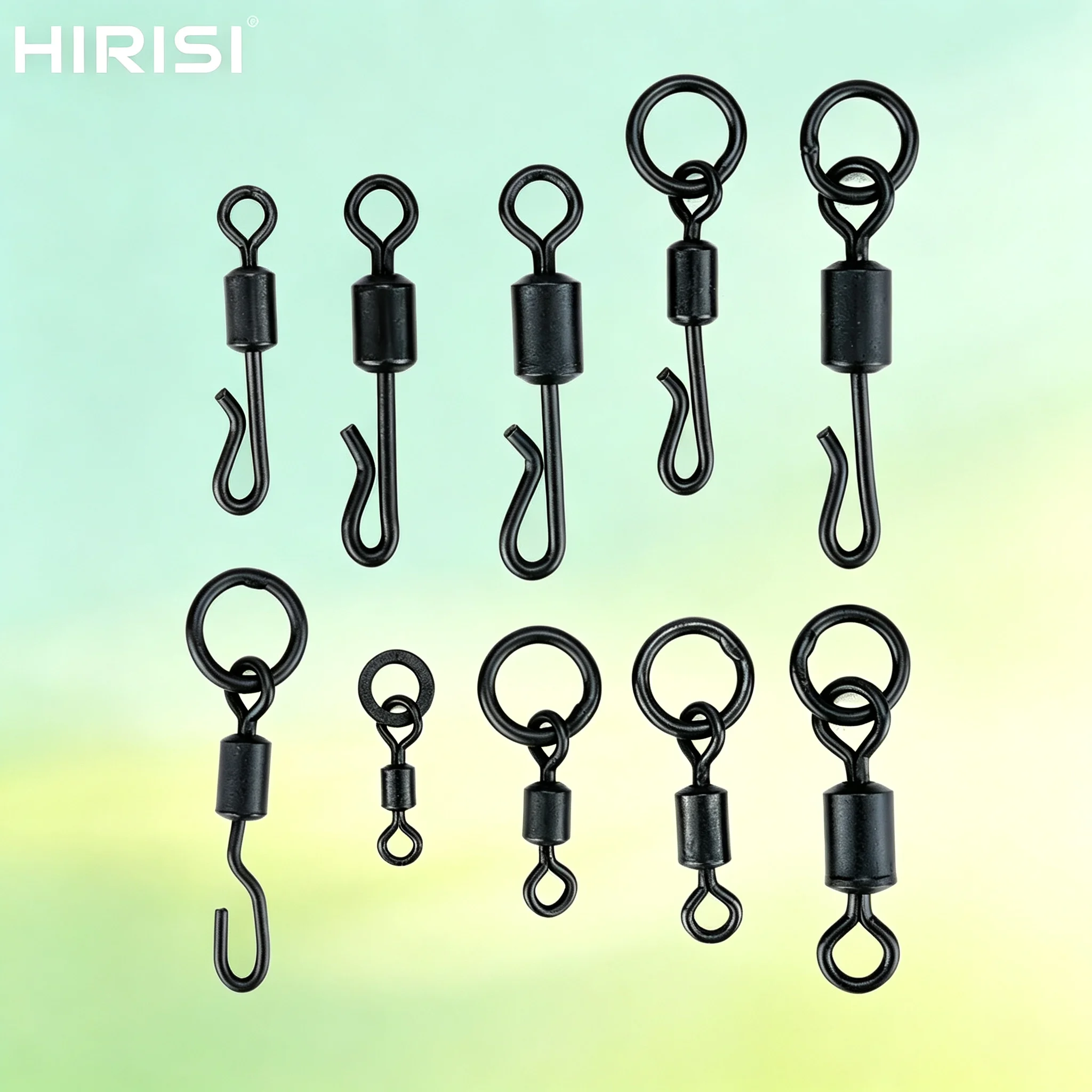 Hirisi esmerillones para carpa con anilla sólida y enganche rápido - imagen 4