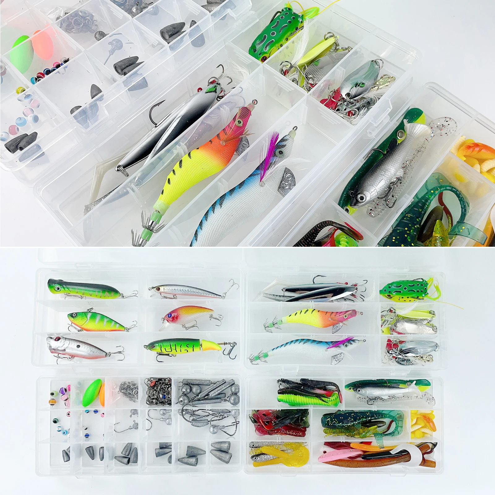 Caja de pesca multiestancias GRATIS FISHER con aparejos, plomos y anzuelos - imagen 2