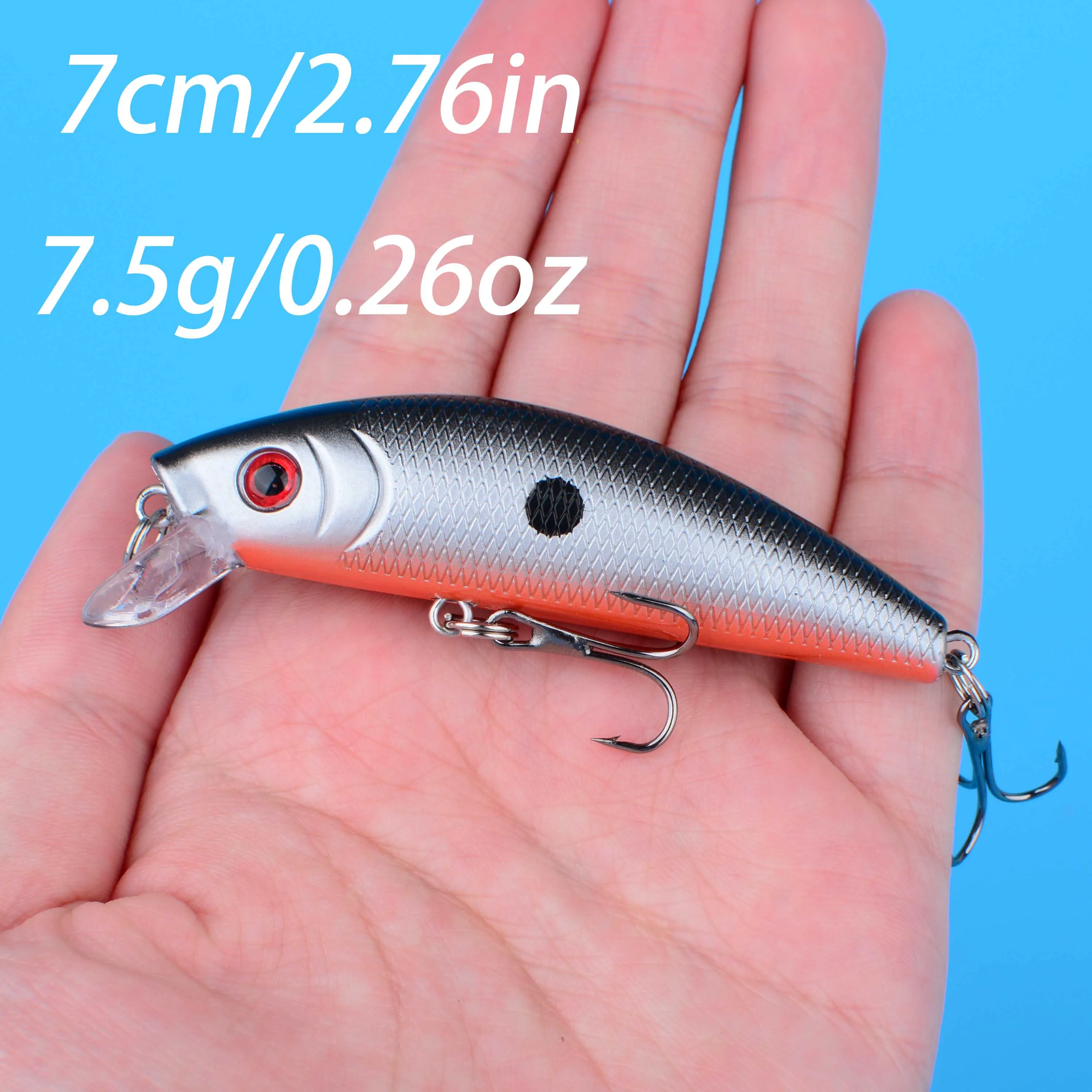 Wobbler Minnow cebo duro con Jig – alimentador de peces - imagen 5