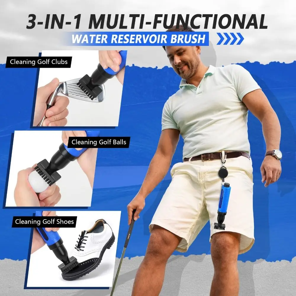 Cepillo limpieza palos de golf a presión, fácil y multifunción - imagen 2