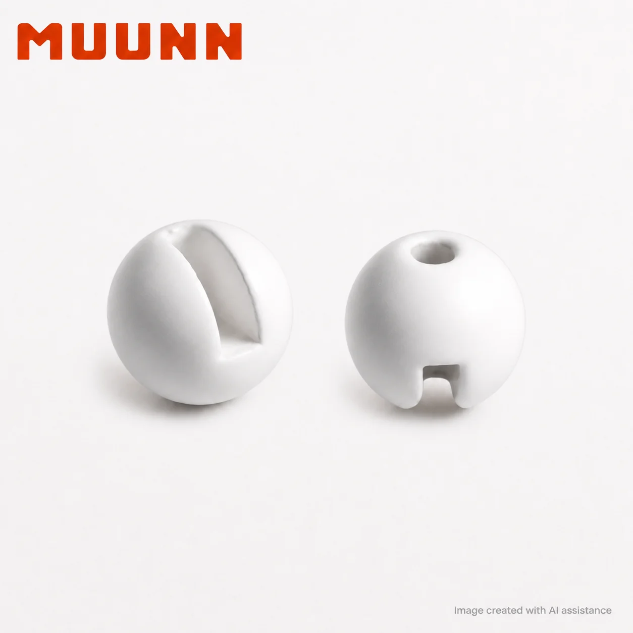 MUUNN tungsteno blanco ranurado para atado de moscas - imagen 3