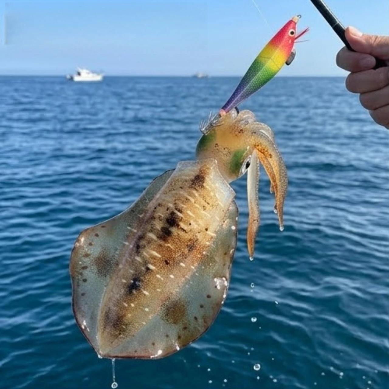 Señuelos de calamar horizontales luminosos para agua salada y sepias - imagen 4