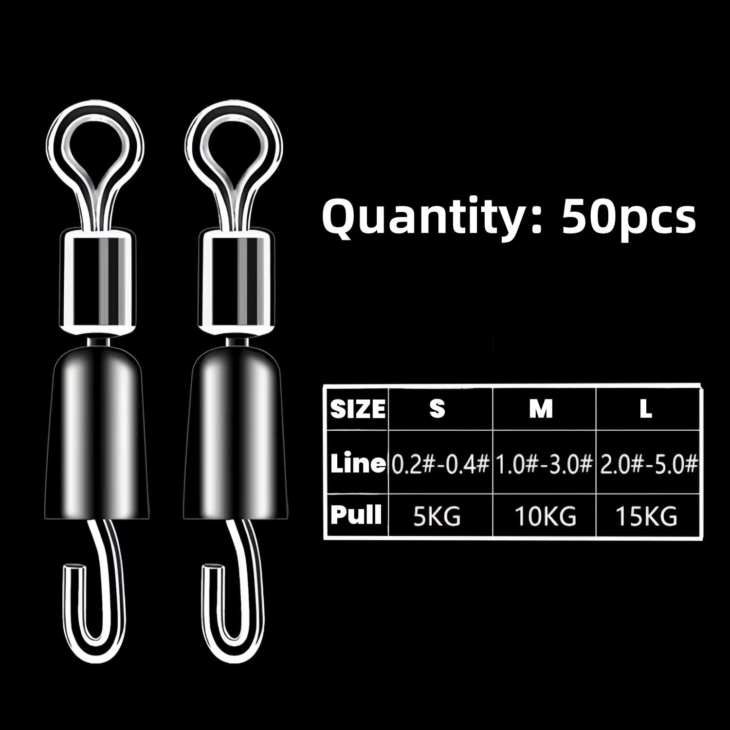Conector rápido con emerillón para montajes de carpfishing - imagen 5