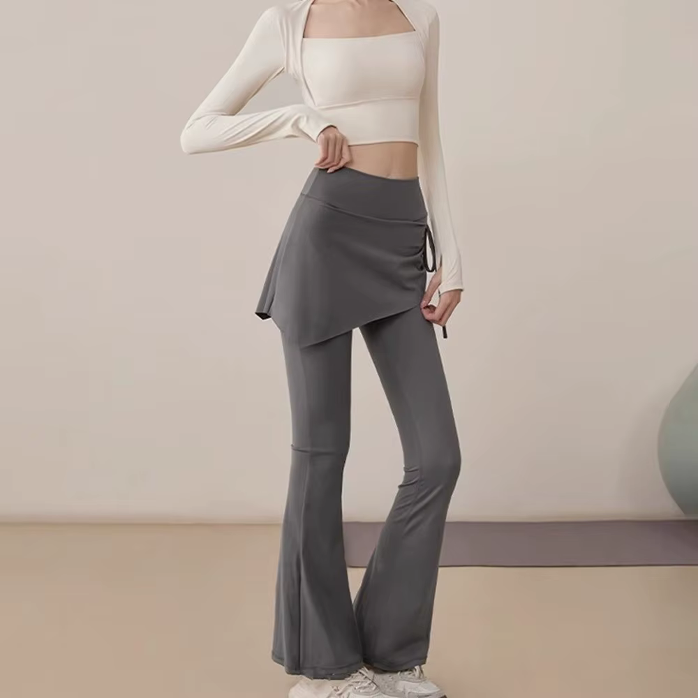 Leggings 2 en 1 Mujer con Falda y Cintura Alta – Secado Rápido Yoga - imagen 3