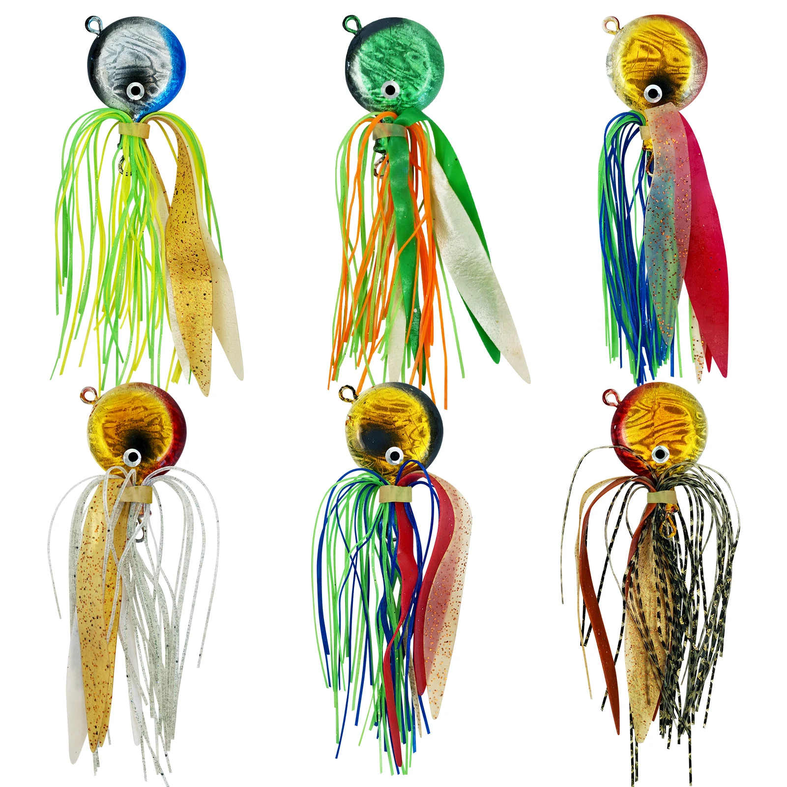 FREE FISHER Jerkbait con cabeza plomada y faldas de silicona - imagen 2