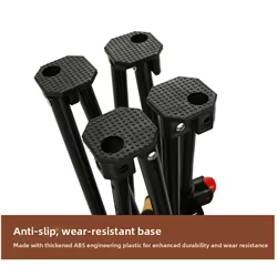 Silla de pesca plegable ajustable con reposapiés y respaldo