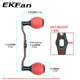 Manivela EKfan baitcasting fibra carbono doble perilla de goma - imagen 2