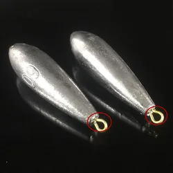 Plomos de anilla en forma de hoja de sauce para pesca de señuelos