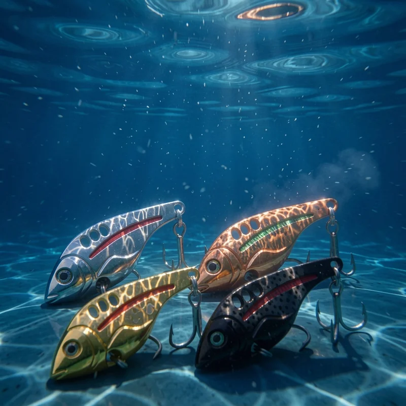 Aas VIB delfín roségold con 3D-ojos para pesca en agua dulce - imagen 2