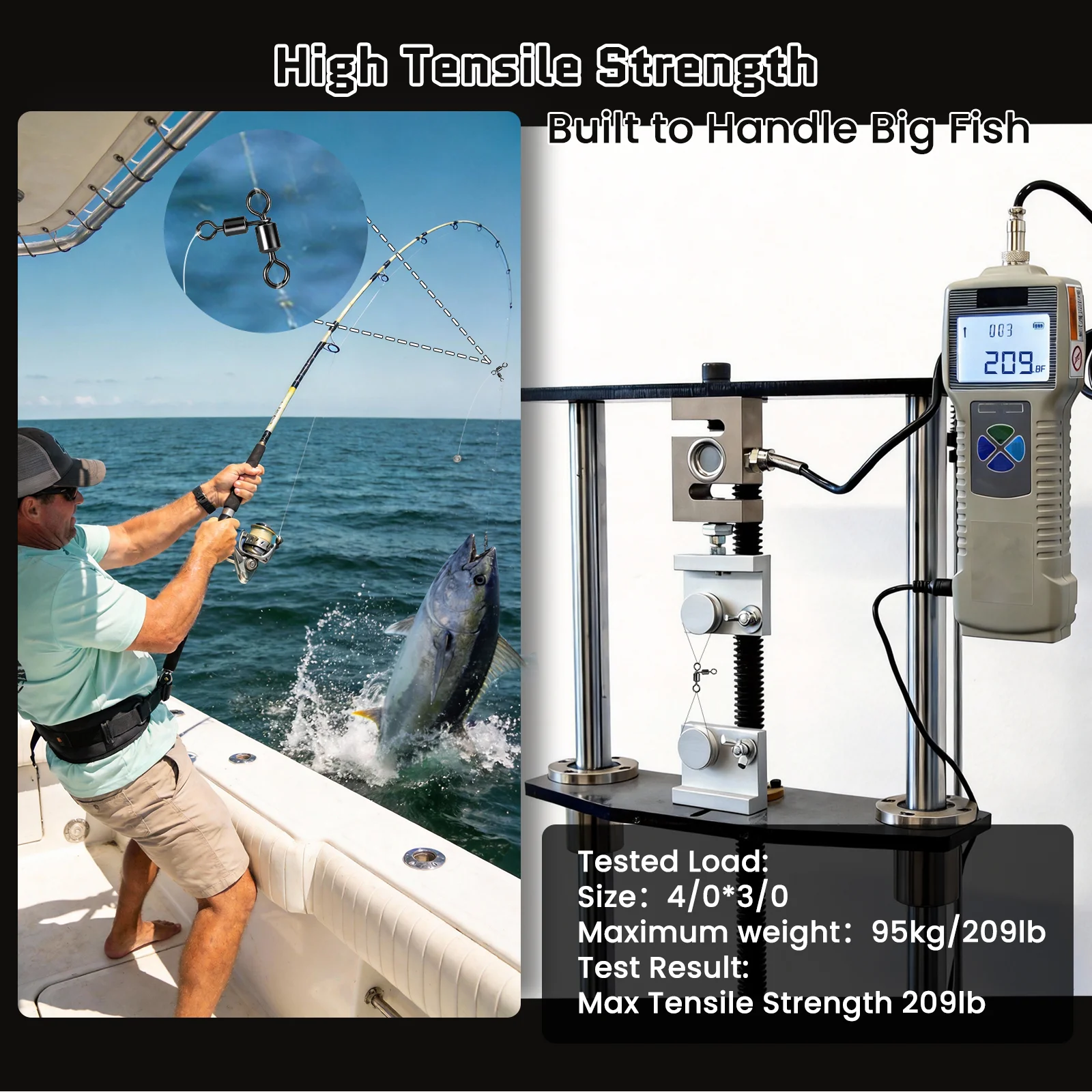 FishTrip esmerillones de tres vías anticorrosivos para pesca de fondo - imagen 5