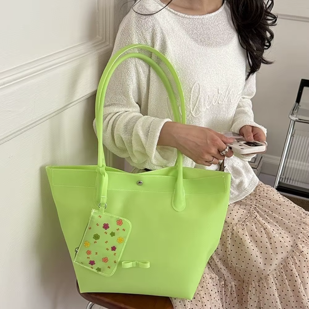 Bolsa Tote impermeable transparente Jelly de verano, gran capacidad - imagen 4