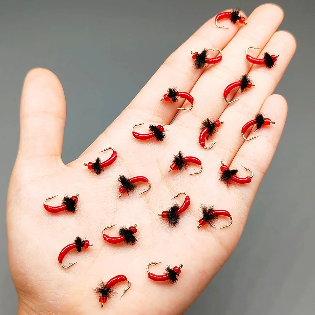 Cajas de señuelos con mosca ninfas húmedas para truchas y carpas