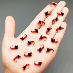 Cajas de señuelos con mosca ninfas húmedas para truchas y carpas