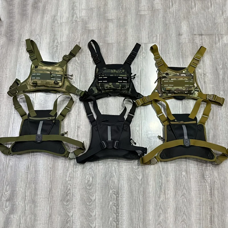 Bolsa de pecho pesca táctica Molle correas ajustables para señuelos - imagen 3