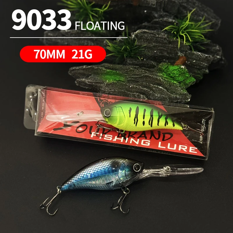 Crankbait flotante tipo minnow para pesca en agua salada - imagen 3