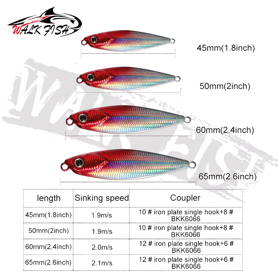 Walk Fish Señuelo de Metal Fundido para Pesca Vertical – SwimBait - imagen 2
