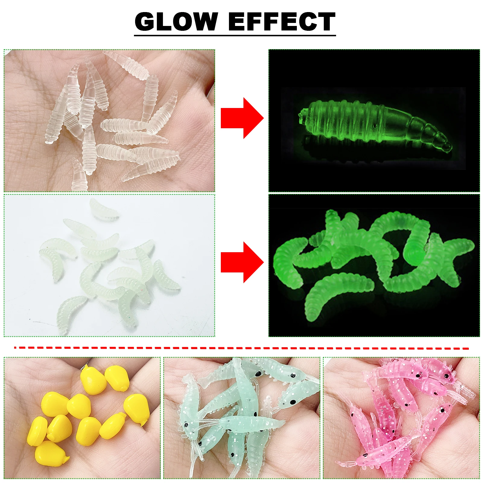 FREE FISHER Jig Head para pesca en hielo con vinilo nadador luminoso - imagen 2