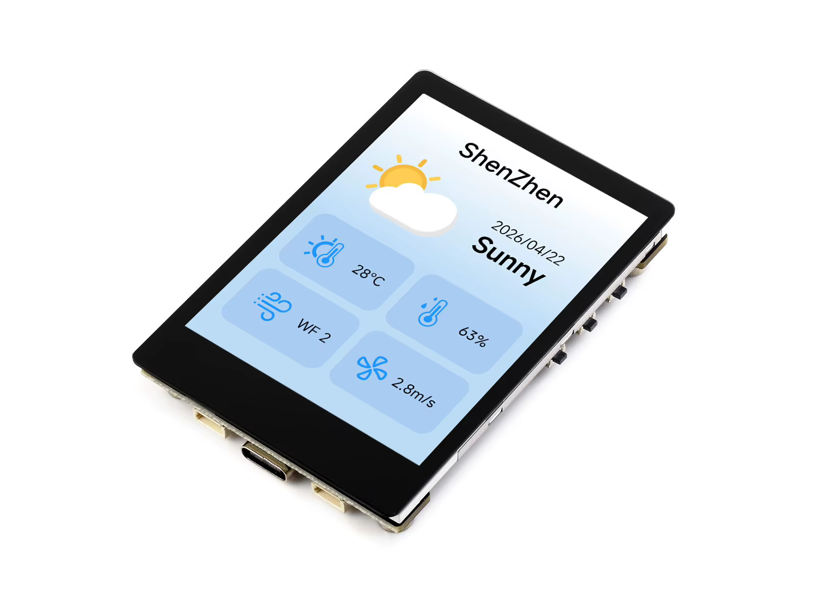 Pantalla Táctil IPS 2,8" Waveshare ESP32-C5 – 240×320 con interfaz SPI - imagen 4