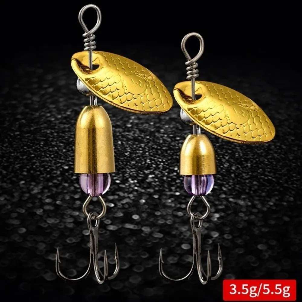 Señuelo metálico con plumas y anzuelos triples para pesca - imagen 5