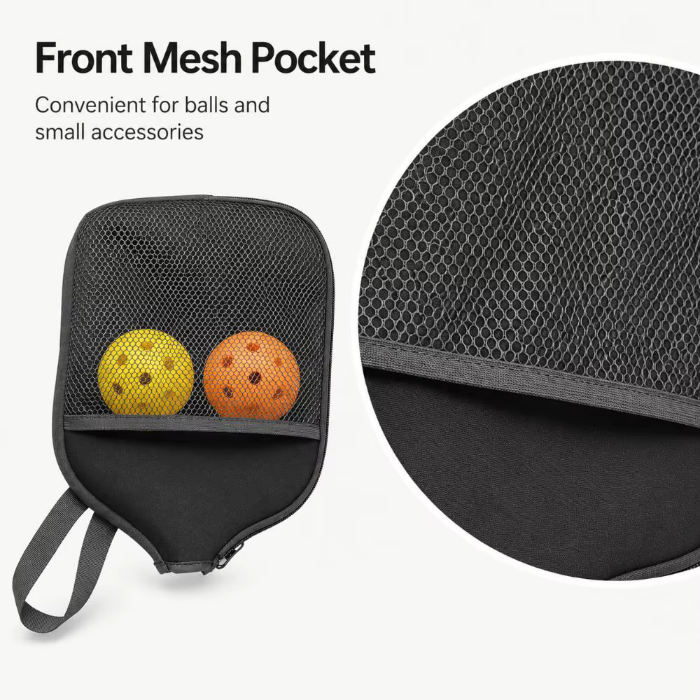 Bolsa para pala de Pickleball resistente a golpes con bolsillo de malla