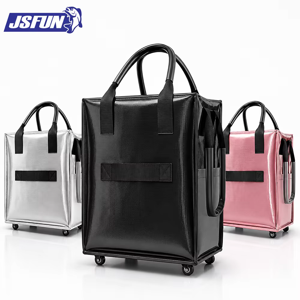 Bolsa de transporte con ruedas de gran capacidad en uso