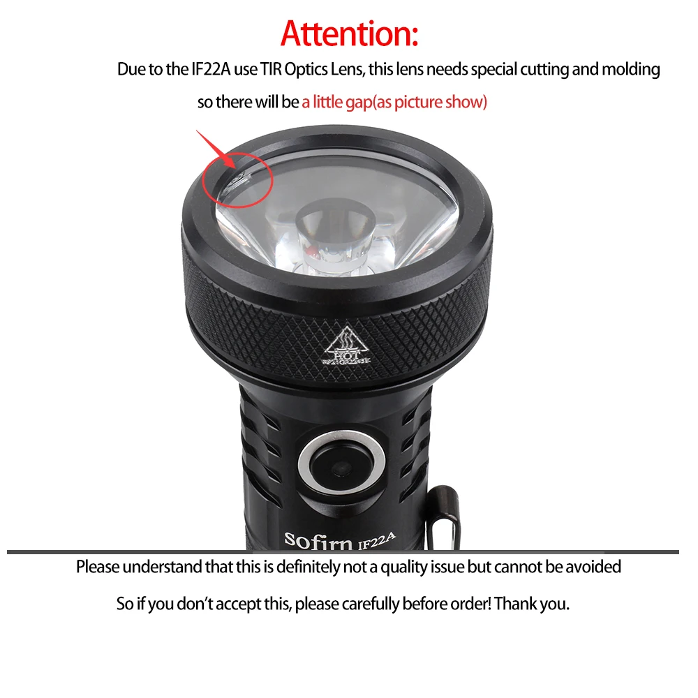 Sofirn IF22A linterna LED potente con USB C