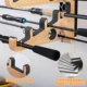 Goture Soporte de Pared para Cañas con Ruedas Fijas de Madera - imagen 4