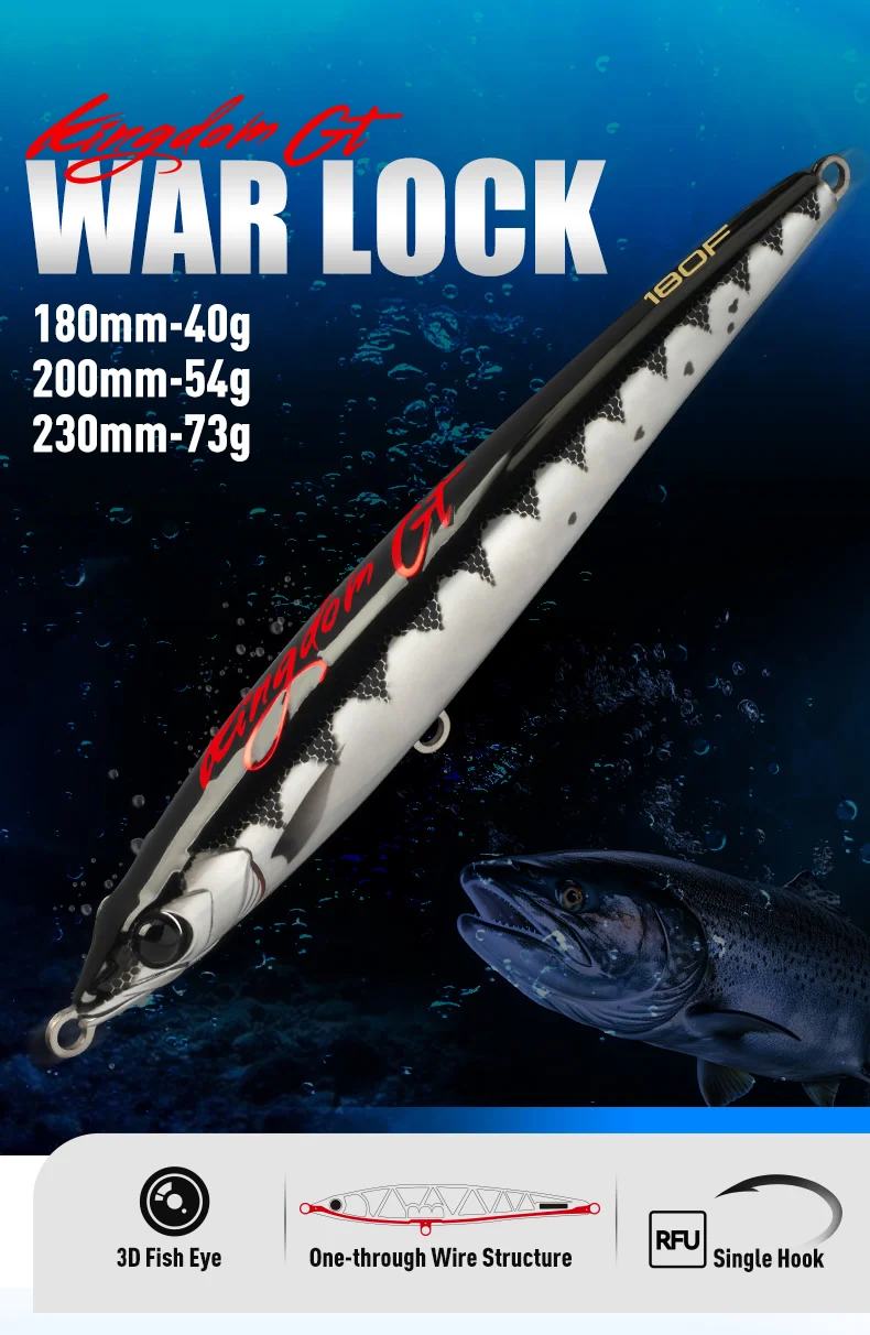 Kingdom GT señuelo de pesca de mar - vista frontal