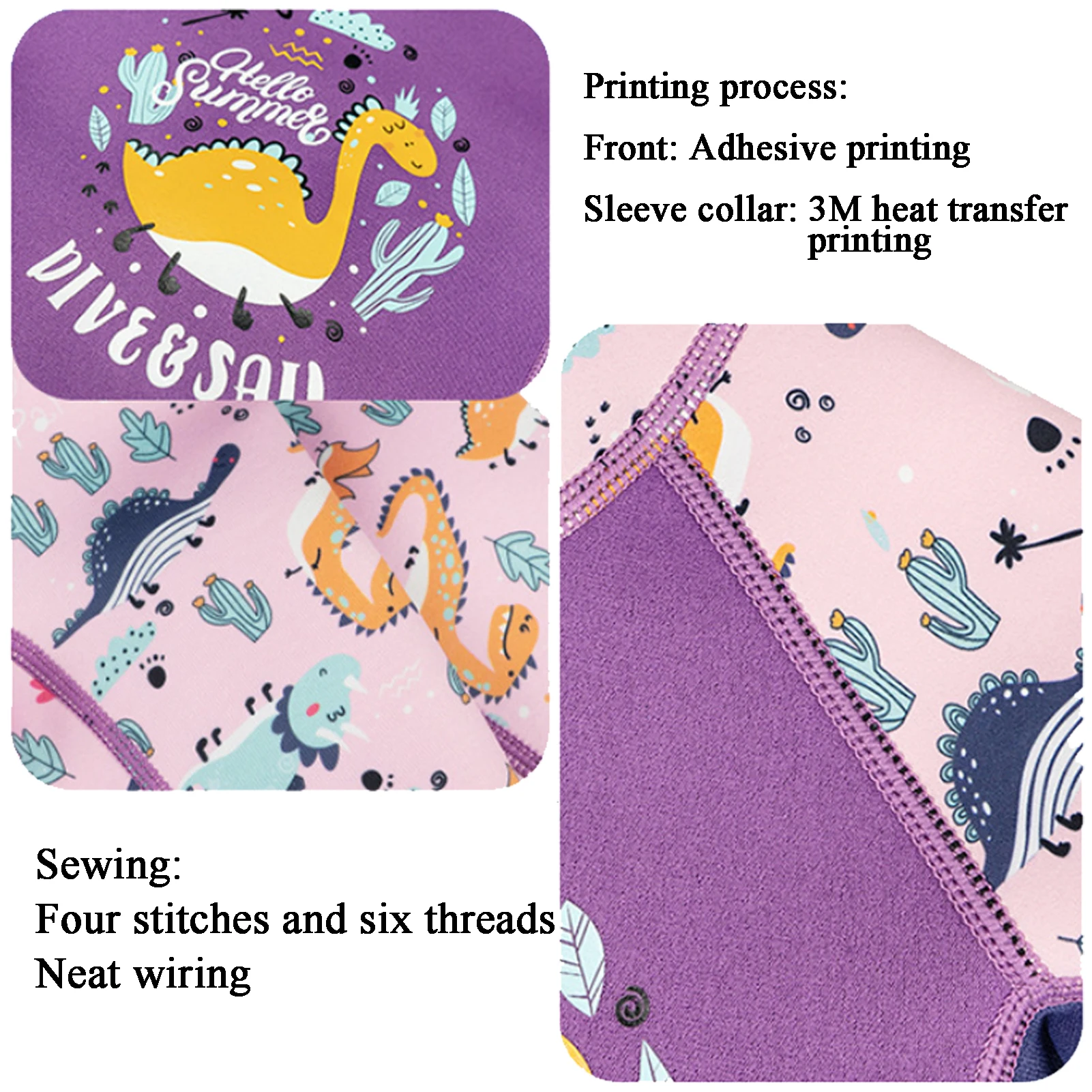 Traje de Neopreno una Pieza Niñas 2.5MM Manga Corta Anti-UV - imagen 4