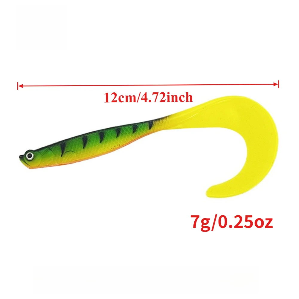 Swimbait shad cola en T para lucio, cebo de vinilo - imagen 5