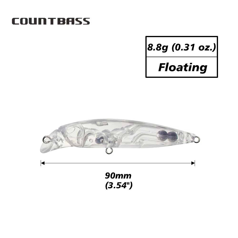 Countbass Señuelos Duros Flotantes Blancos para Pececillo y Sábalo - imagen 2
