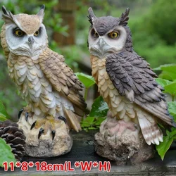 Búho anti-pájaros de resina realista – Decoración para jardín y hogar