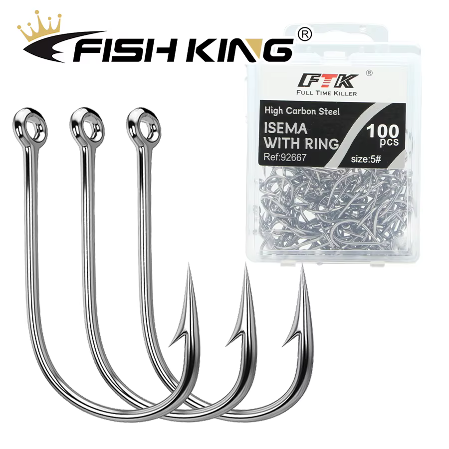 Anzuelos Carpa FISH KING ISEAMA – Anillados en acero carbono