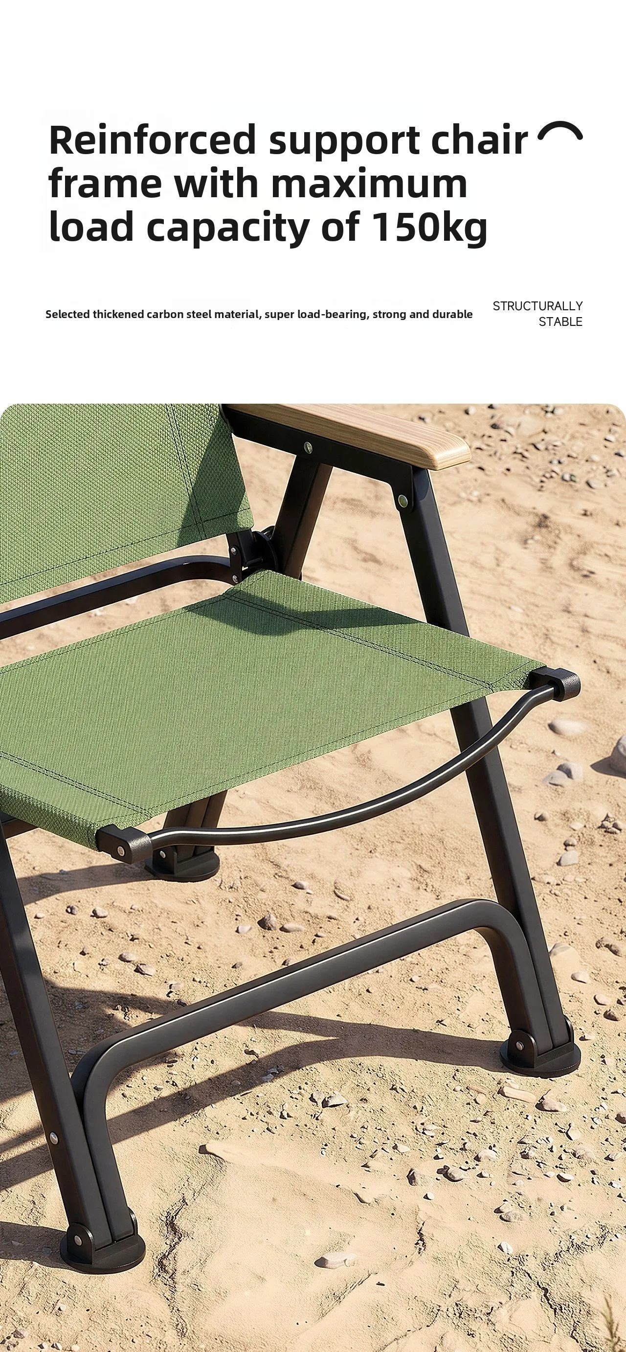 Detalle del asiento plegado y transporte