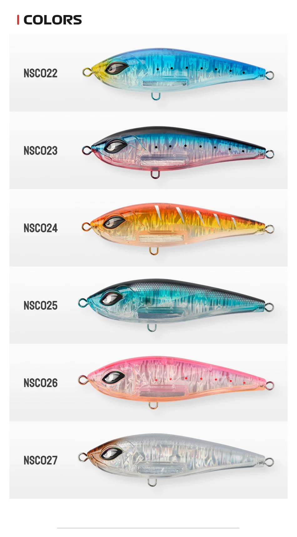 Señuelo Noeby junto a elementos de pesca