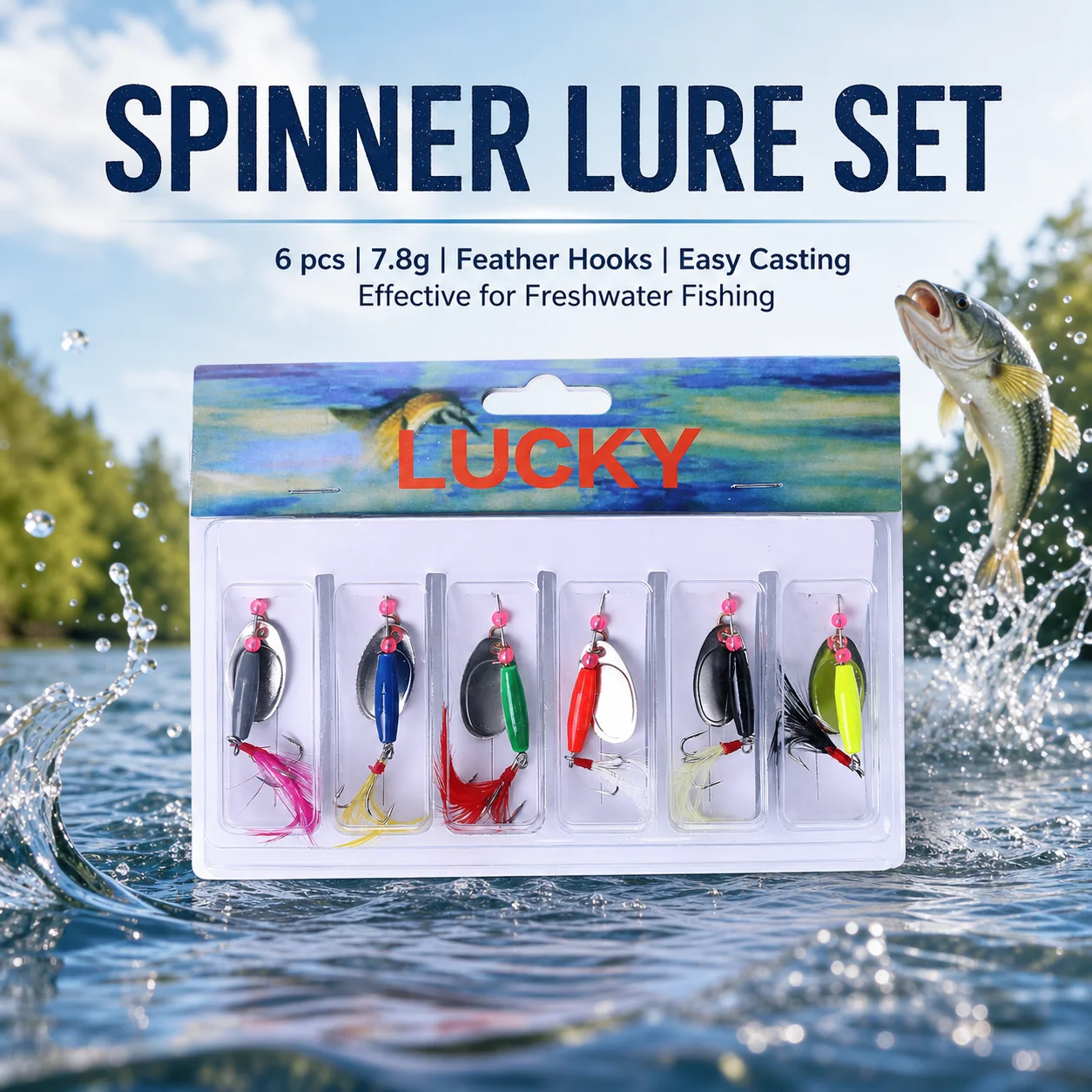 Spinnerbait de metal de alta atracción para lucio y lubina - imagen 3