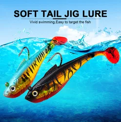 Swimbait de vinilo cola en T para lubina y carpa – cebo blando